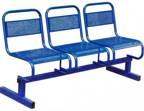 Секция стульев М112-03 3-х местная на металлической раме перфорированные.