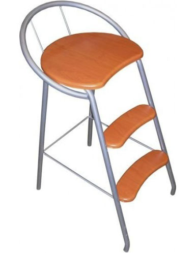 Барный стул стремянка М81 (стул лестница).  Порошковая покраска металла.
