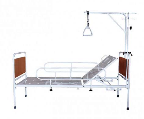 Кровать медицинская функциональная 182-06 без колес  с регулируемым подголовником. 