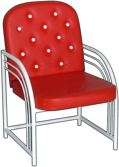 Кресло для посетителей М 117-02 на металлическом каркасе