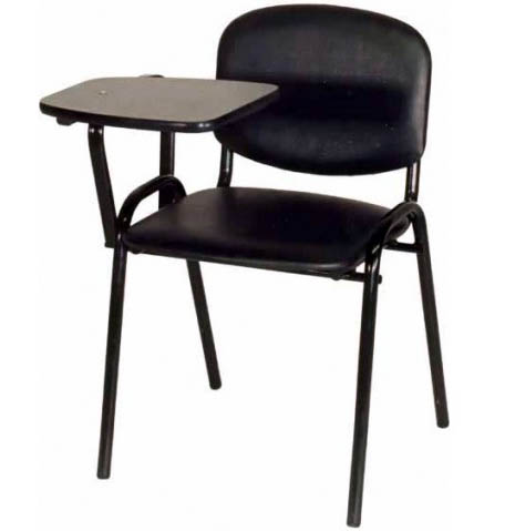 Стул офисный М36-01 мягкий со столиком откидным на металлической раме  на металлической раме.