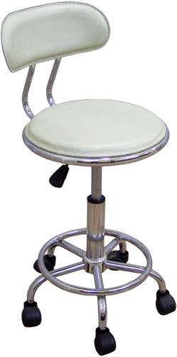 Медицинский стул HC-303 (стул лабораторный) со спинкой имеет гальванический каркас, оснащенный системой газлифт