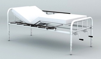Кровать медицинская функциональная 4х секционная  с металлической рейкой  КФР-4В