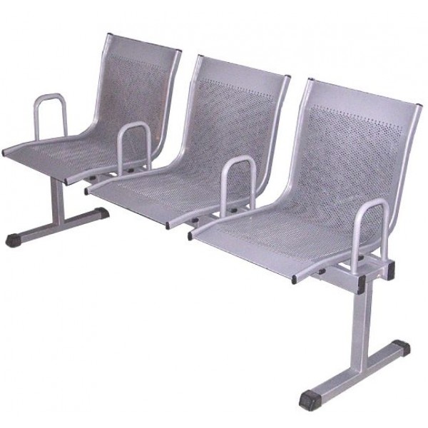 Секция стульев перфорированная на металлическом каркасе