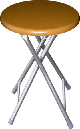 Табурет-стул складной YJ813HW  на стальном каркасе цвет металлик.  