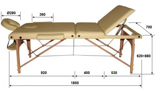 Массажный стол складной деревянный WT006A