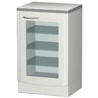 Tumba medicinskaja metallicheskaja VL-SE 107-1M dverka,polki