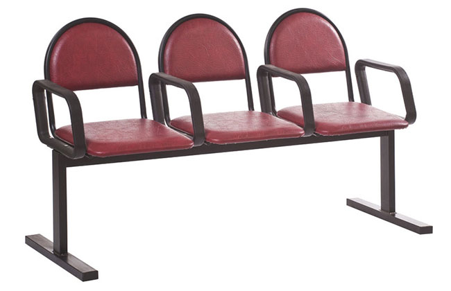 Блок стульев для вестибюля КС-92 Стандарт с подлокотниками