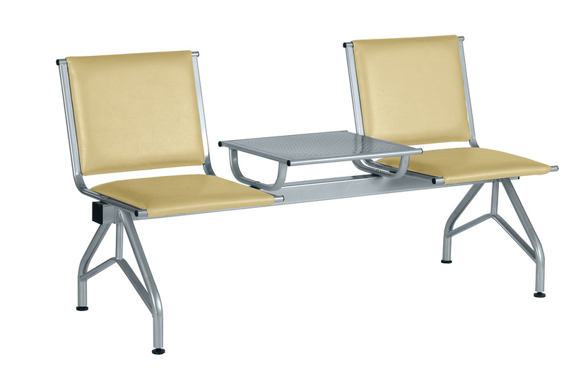 Секция стульев мягкая для зон ожидания КС-89 с металлическим столиком