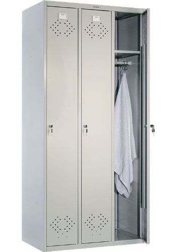 Шкаф металлический 3х секционный Н205-03/3 для раздевалки