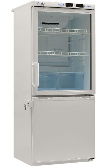 Холодильник лабораторный лабораторный ХЛ-250 "POZIS" дверка стекло и металл 