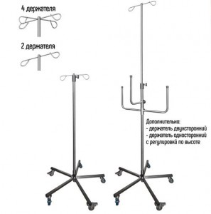 Штатив инфузионный пятилучевой М192-07 с держателем шприцевых дозаторов 1 Штатив инфузионный пятилучевой М192-07 с держателем шприцевых дозаторов