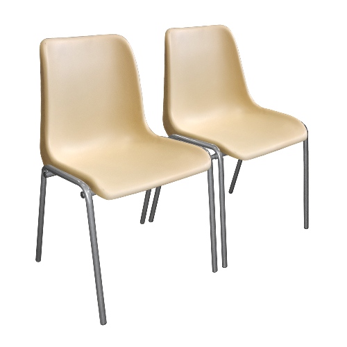 Секция стульев двухместная М22-2 с монолитными пластиковыми сидениями