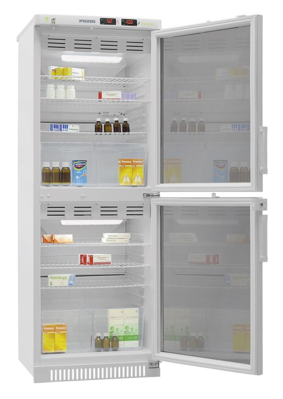 Холодильник фармацевтический ХФД-280 POZIS две дверки стекло 2