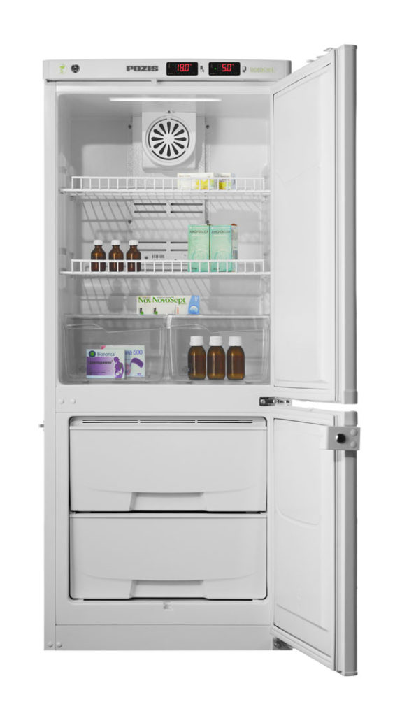 Холодильник комбинированный лабораторный ХЛ-250 POZIS дверки металл 3