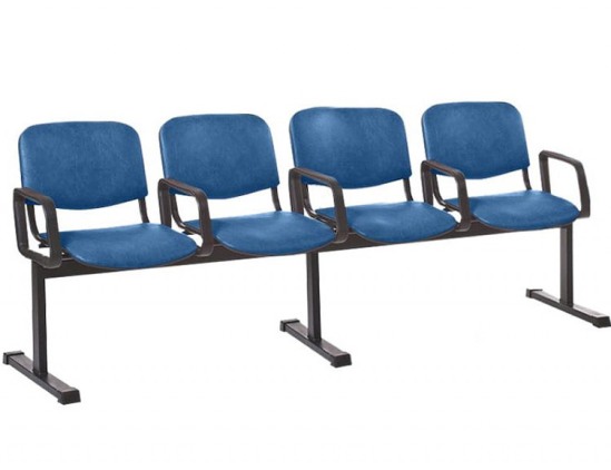 Секции стульев полумягкая КС-82/6 с подлокотниками для административных учреждений 1