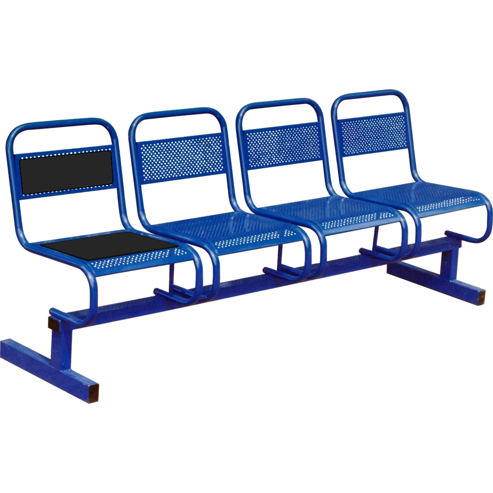 Секция стульев М112-01 с перфорацией и мягкими накладками 1