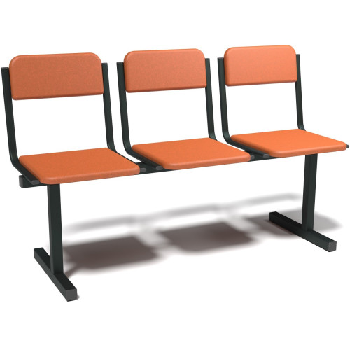 Секция стульев трехместная С440.01 сварная с мягкими сиденьями 1